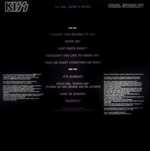 KISS (PAUL STANLEY) paul stanley - pic disc LP